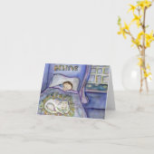 Spirit Kat Condoleance Art Wenskaart Kaart (Gele Bloem)