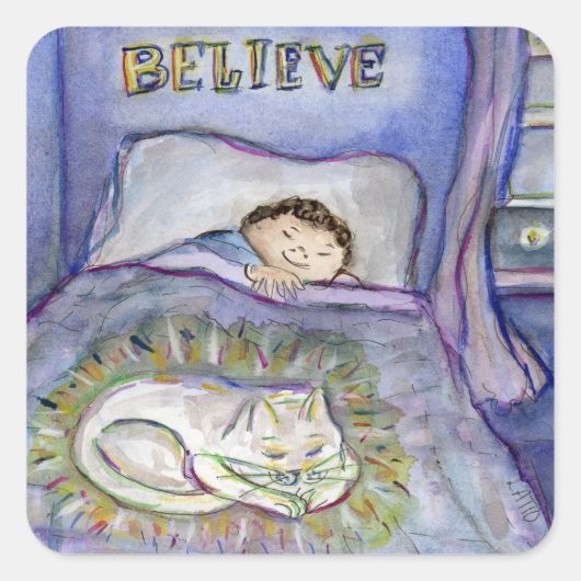 Spirit Kitty Cat Art Decal Stickers (Voorkant)