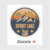 Spirit Lake, Iowa Sticker (Vel)