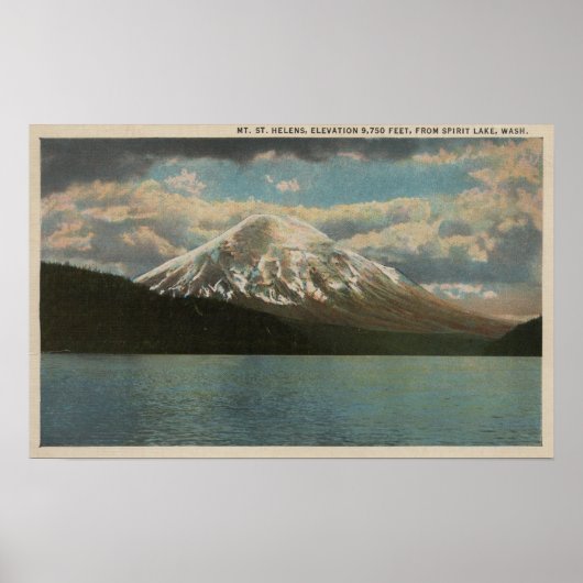 Spirit Lake, WA - Uitzicht van Mt. St. Helens Poster (Voorkant)
