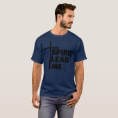 Spirit Lead Me Typografie Christelijk T-shirt (Voorkant volledig)