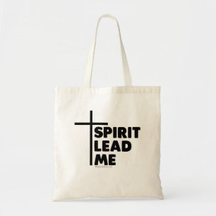 Spirit Lead Me Typografie Christelijk Tote Bag