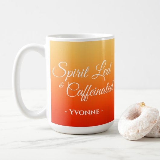 Spirit Led & Cafeïnehoudende Gepersonaliseerde Chr Koffiemok (Met donut)