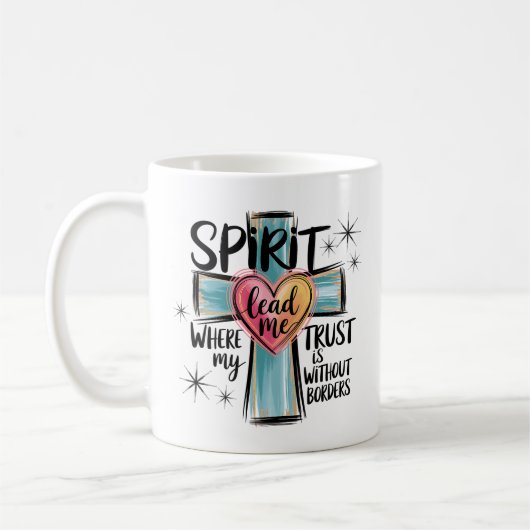 Spirit leid me Christelijke koffie Mok (Links)