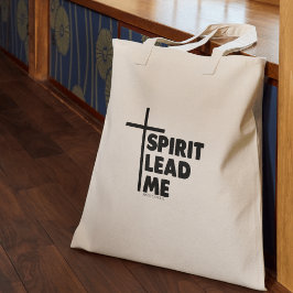 Spirit Leidt Mij Typografie Christelijk Tote Bag