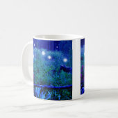 Spirit Lights Blue Night Marshy Meadow Orbs Koffiemok (Voorkant links)