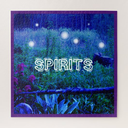 Spirit Lights Orbs Blue Night Marsh Meadow Legpuzzel (Verticaal)