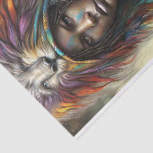 Spirit Lion Warrior Decoupage Tissuepapier (Detail)