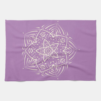 Spirit Mandala Elfenbein Lavendel Theedoek