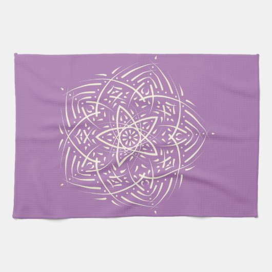 Spirit Mandala Elfenbein Lavendel Theedoek (Horizontaal)