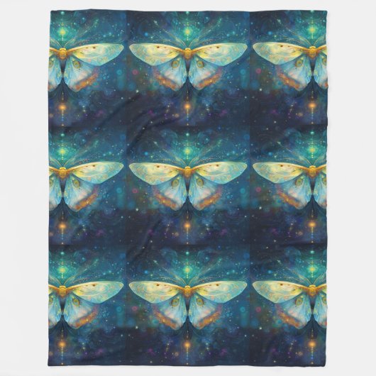 Spirit Moth Fleece Deken (Voorkant)