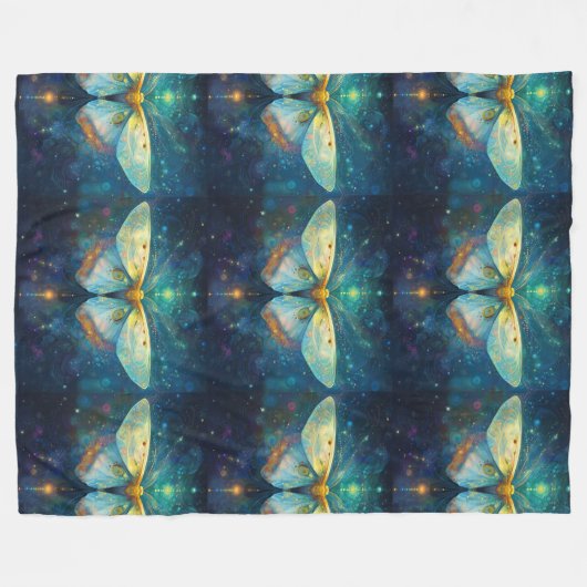 Spirit Moth Fleece Deken (Voorkant (Horizontaal))