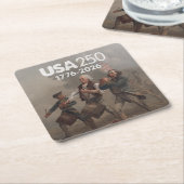 Spirit of 76 - America's 250th Anniversary Kartonnen Onderzetters (Schuin)