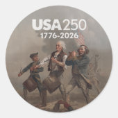 Spirit of 76 - America's 250th Anniversary Ronde Sticker (Voorkant)