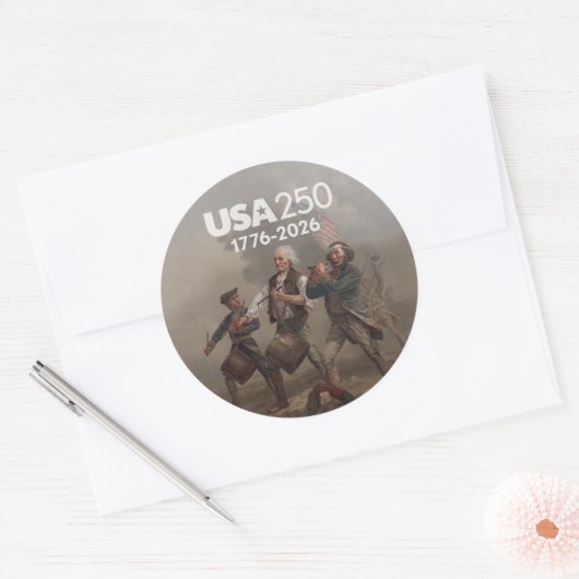 Spirit of 76 - America's 250th Anniversary Ronde Sticker (Envelop)
