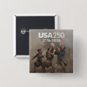 Spirit of 76 - America's 250th Anniversary Vierkante Button 5,1 Cm (Voorkant /achterkant)