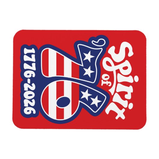 Spirit of 76 - Groovy USA 250 - 1776-2026 Magneet (Horizontaal)