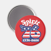 Spirit of 76 - Groovy USA 250 - 1776-2026 Magneet (Voorkant / Achterkant)