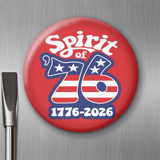 Spirit of 76 - Groovy USA 250 - 1776-2026 Magneet