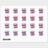 Spirit of 76 - Groovy USA 250 - 1776-2026 Ronde Sticker (Vel)
