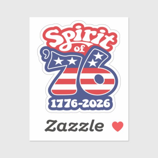 Spirit of 76 - Groovy USA 250 - 1776-2026 Sticker (Vel)