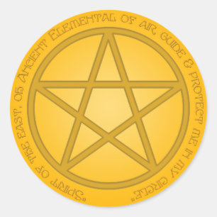 Spirit of Air Pentacle Ronde Sticker