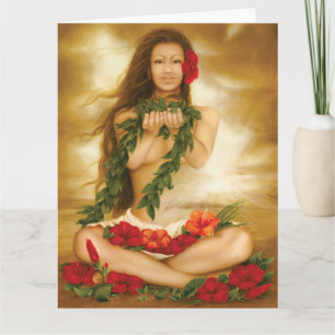 Spirit of Aloha van kunstenaar Lori Higgins 8.5x11 Kaart