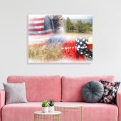 Spirit of America Collage Canvas Afdruk (Insitu (Woonkamer))