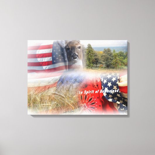Spirit of America Collage Canvas Afdruk (Voorkant)
