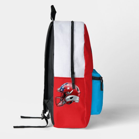 "Spirit of American Football – Stärke, Mut und Tea Bedrukte Rugzak (Links)