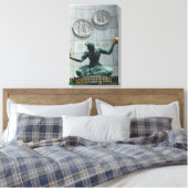 Spirit of Detroit Wrapped Canvas (Insitu (Slaapkamer))