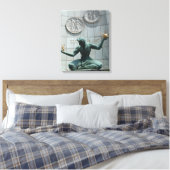 Spirit of Detroit Wrapped Canvas Afdruk (Insitu (Slaapkamer))