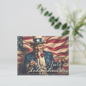 Spirit of Freedom in rood, wit en blauw Feestdagenkaart (Staand voorkant)