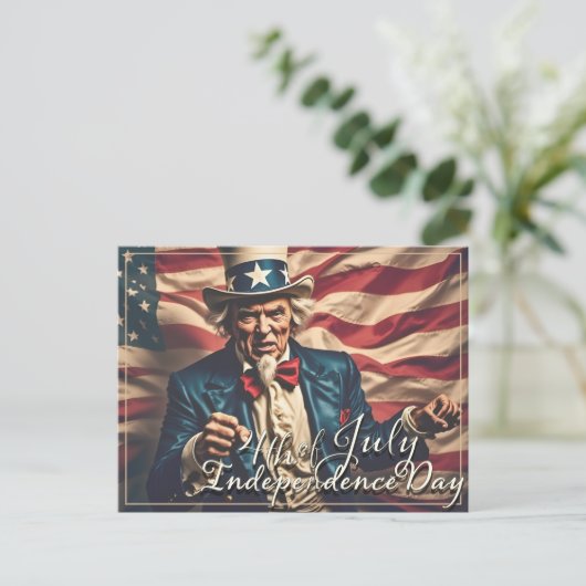 Spirit of Freedom in rood, wit en blauw Feestdagenkaart (Staand voorkant)