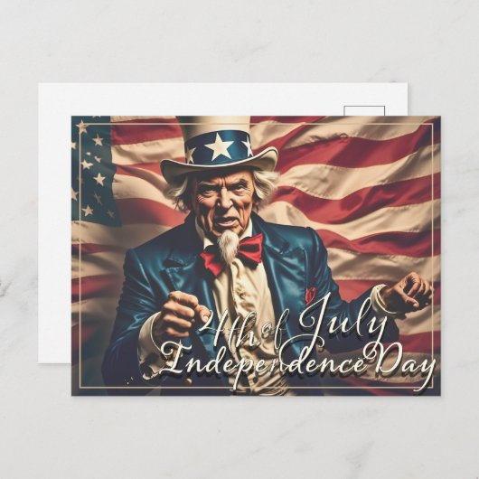 Spirit of Freedom in rood, wit en blauw Feestdagenkaart (Voorkant / Achterkant)