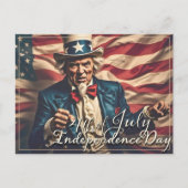 Spirit of Freedom in rood, wit en blauw Feestdagenkaart (Voorkant)