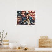 Spirit of Freedom in rood, wit en blauw Poster (Keuken)