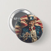 Spirit of Freedom in rood, wit en blauw Ronde Button 5,7 Cm (Voorkant /achterkant)