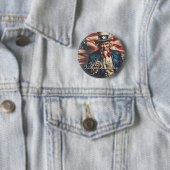 Spirit of Freedom in rood, wit en blauw Ronde Button 5,7 Cm (In situ)