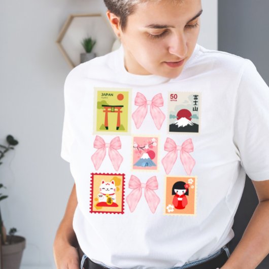 Spirit of Japan Coquette Stamp Collectie Tri-Blend Shirt