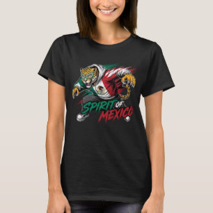Spirit of Mexico - Leopard en Mexicaanse vlag T-shirt