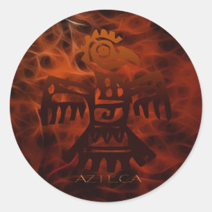 Spirit of Mexico & Peru, Mayan Incan Design Ronde Sticker