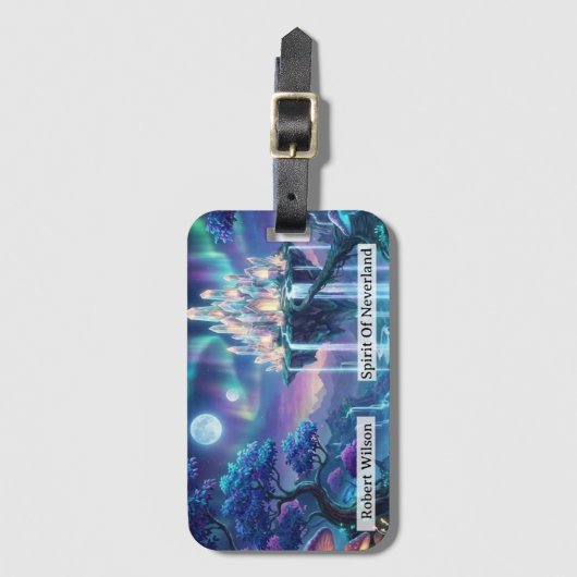 Spirit Of Neverland Never Grow Up Personalized Bagagelabel (Voorkant (verticaal))