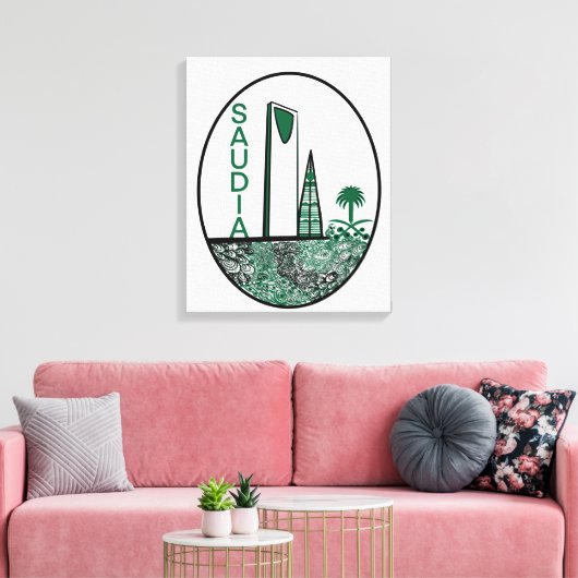 spirit of saudia Arabia Canvas Afdruk (Insitu (Woonkamer))