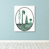 spirit of saudia Arabia Canvas Afdruk (Insitu (Houten vloer))