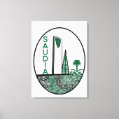spirit of saudia Arabia Canvas Afdruk (Voorkant)