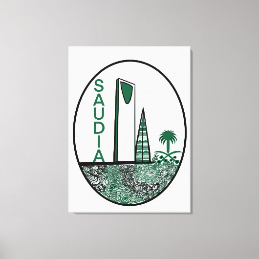 spirit of saudia Arabia Canvas Afdruk (Voorkant)