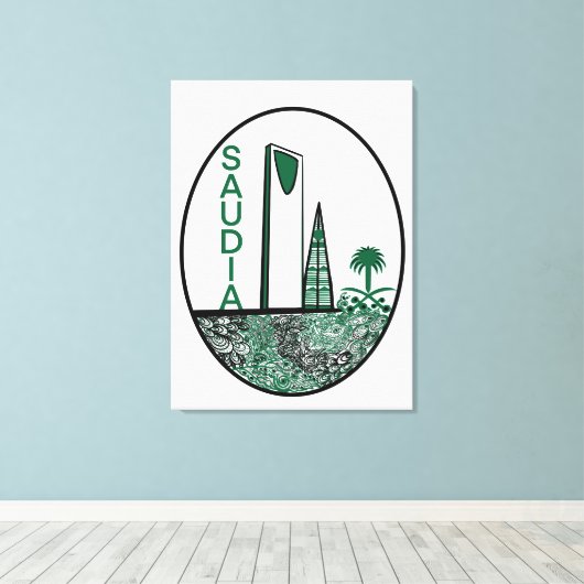 spirit of saudia Arabia Canvas Afdruk (Insitu (Houten vloer))