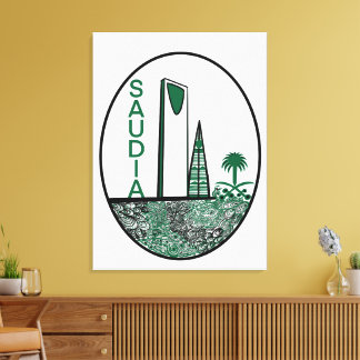 spirit of saudia Arabia Canvas Afdruk