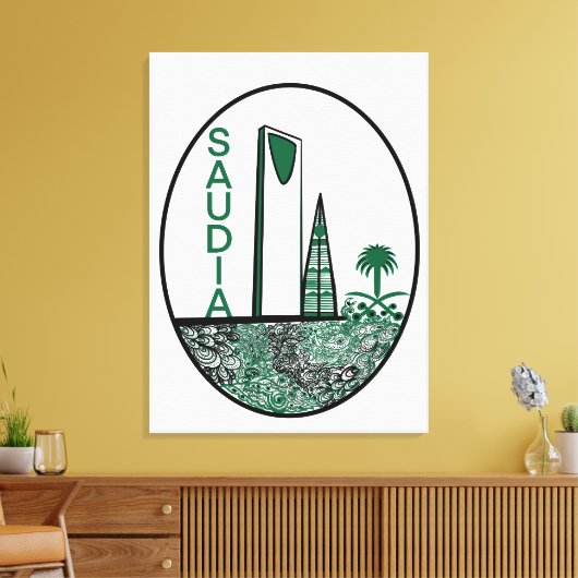 spirit of saudia Arabia Canvas Afdruk (Insitu (Woonkamer))